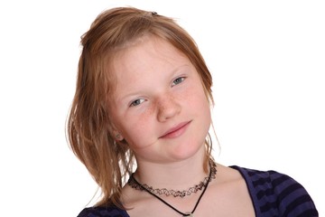 Porträt eines blonden Teenager-Mädchens