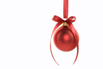 Weihnachtskugel mit Schleife