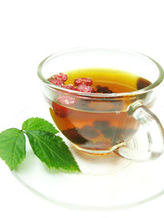 fruit tea with raspberry and blackberry