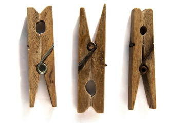 Wooden clothespin