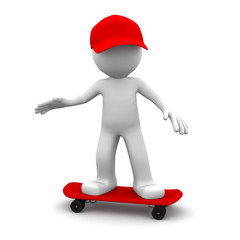3D skateboarder