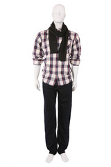Male mannequin dressed in fashionable clothes