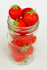 Strawberries in jar