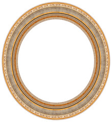 Oval gold picture frame