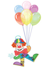 Obraz na płótnie Canvas Clown with balloons
