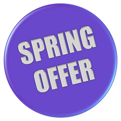 Button lila rund SPRING OFFER