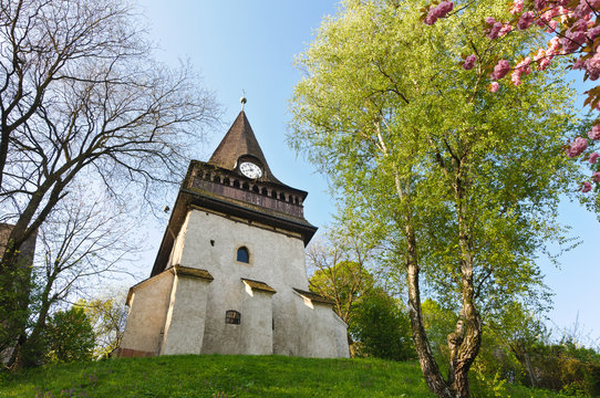 Bell tower of the church of Avas
