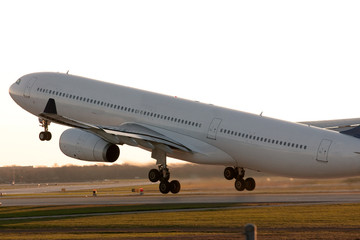 Passenger jet taking off