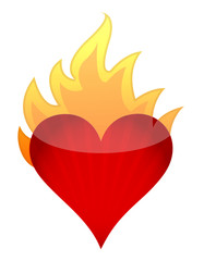 Heart on fire
