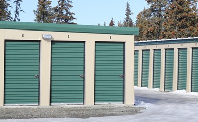 Stuff you don't need: Green storage units - obrazy, fototapety, plakaty