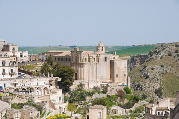 Naklejka premium Panoramic view of Matera. Basilicata.