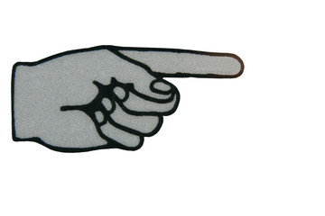 左手　指さす　方向