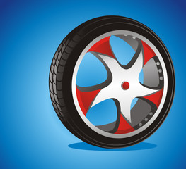 automotive wheel with alloy wheels and low profile tires