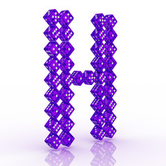 Dice Font. Letter H