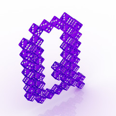Dice Font. Letter Q