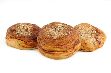 fresh, round wholemeal bread