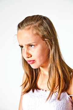 portrait of cute young teenage girl