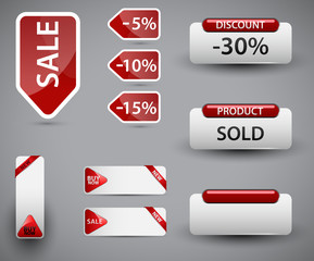 Set of vector price tags. You can use it for any sale time