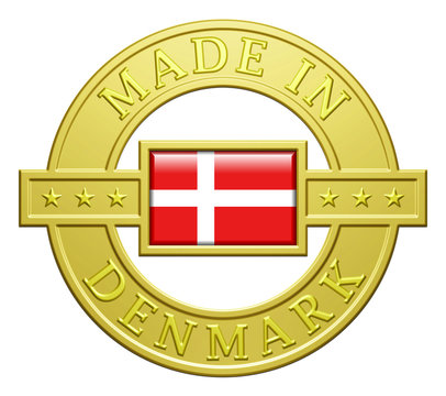 "Made In Denmark" Golden Plate