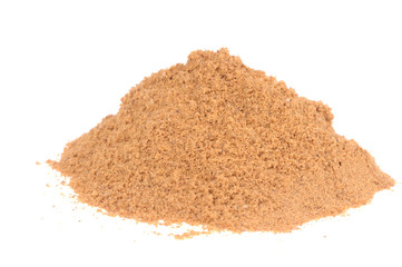 Powdered Mustard isolated on the white background
