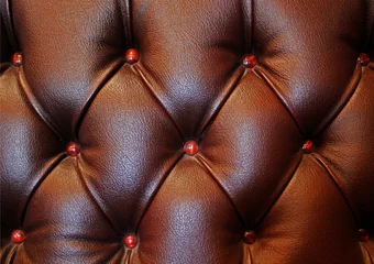 Poster Luxe bordeaux kleur lederen textuur close-up voor background © Sanyi