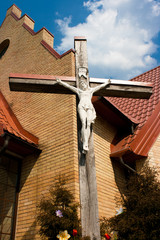 cross near the church