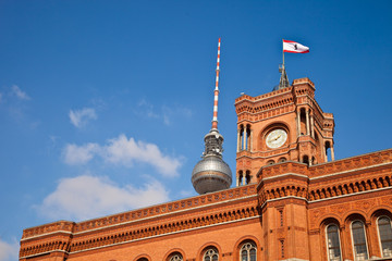 Fototapeta premium Rotes Rathaus - Berlin