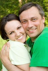Obraz premium young couple in the park