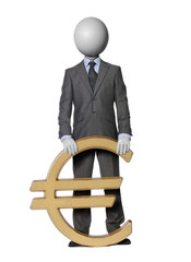 homme à l'Euro headman concept
