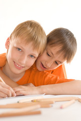 Fototapeta premium two brothers paint