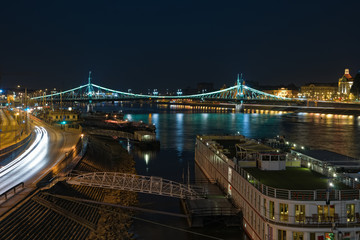 Obraz premium Liberty bridge in Budapest, Hungary