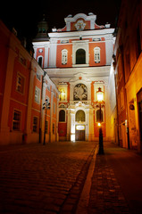 kościół farny w nocy, Polska, Poznań © GKor