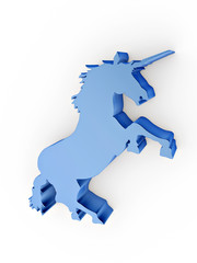3d unicorn symbol