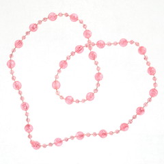 Heart Pink Beads