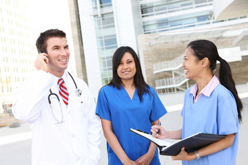 Doctor and Nurses at Hospital