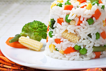 Rice and vegetables