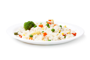 Rice and vegetables