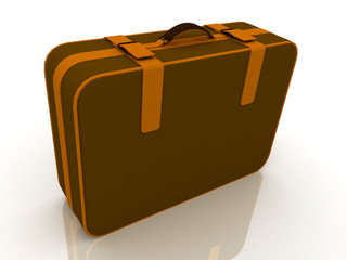 Suitcaså isolated on white background