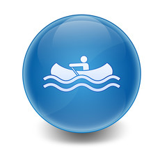 Esfera brillante simbolo canoa