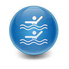 Esfera brillante simbolo natacion sincronizada