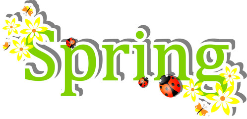 Background with lady bugs