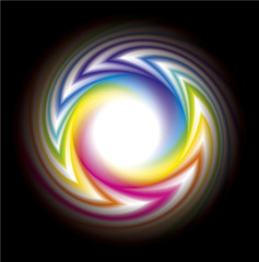 Vector frame of the rainbow-colored bands