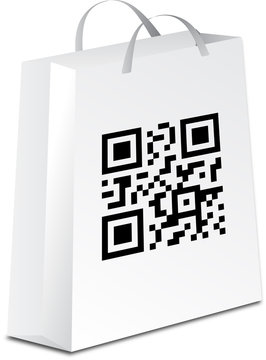 shopping bag with qr code