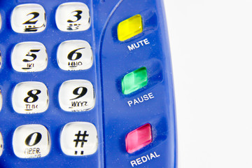 Isolated button of telephone
