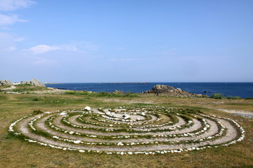 labyrinthe celtique en bretagne,finistère