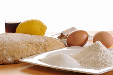 dough to make fritters and others ingredients