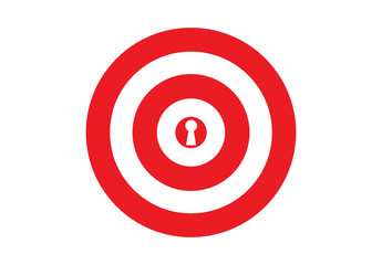 Target with keyhole-vector illustration