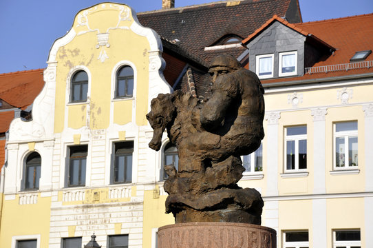 Wurzen Ringelnatz Brunnen Markt