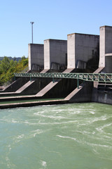 Hydroelectric power plant in Marchtrenk, Austria