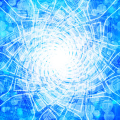 blue glowing spiderweb